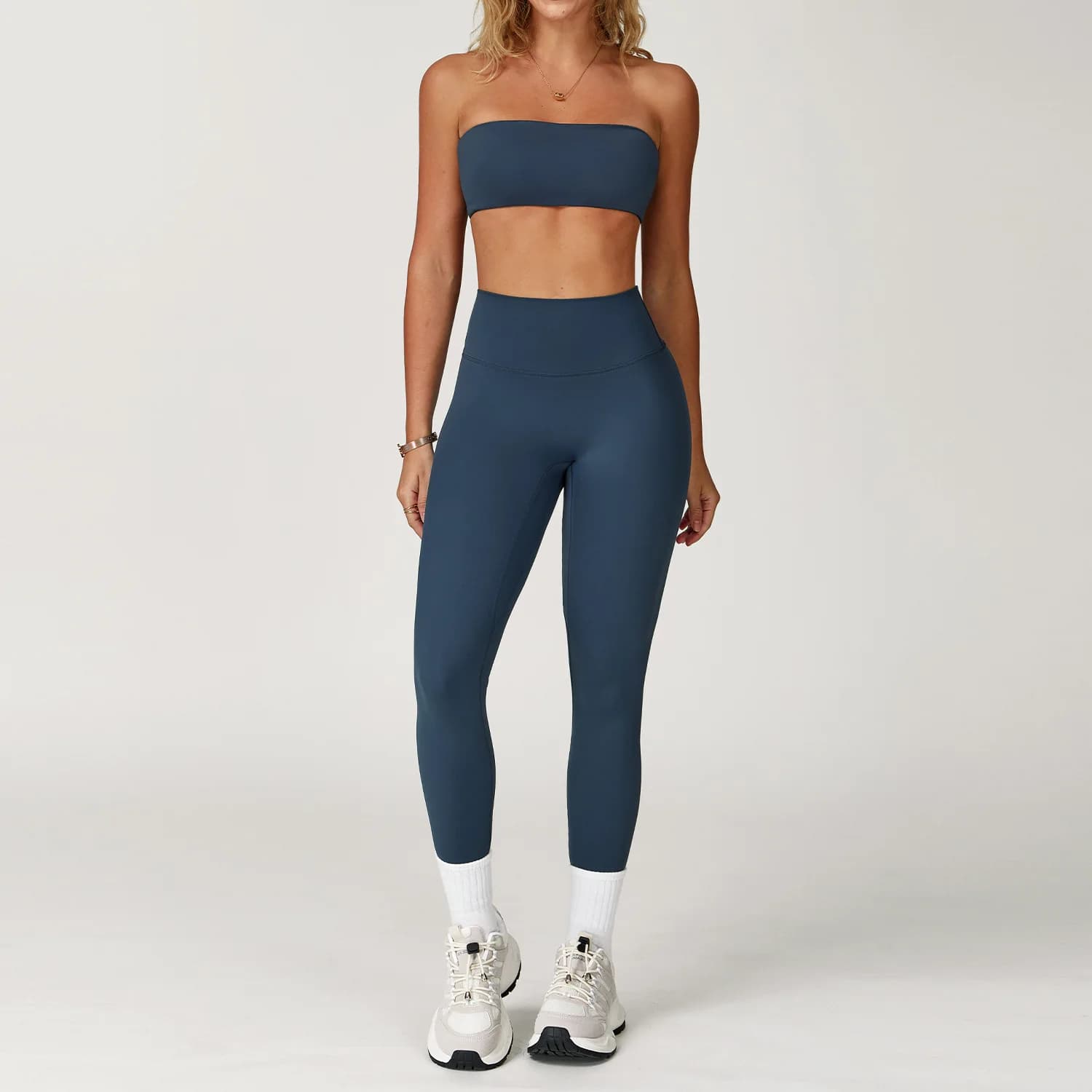 Ensemble de Yoga 2 pièces pour femmes, tenues d'entraînement, Fitness, survêtement de gymnastique, L