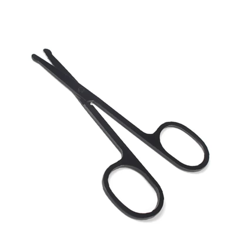 Ciseaux pour poils de nez légers en acier inoxydable, tête ronde pointue, tondeuse de beauté, tondeu