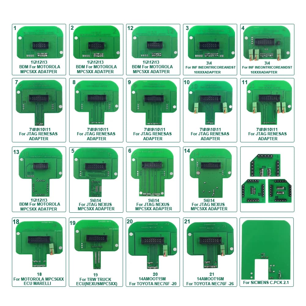 Adaptateur de pigments BDM, ensemble complet pour KTAG KESS FGTacétone BDM100, 22 pièces