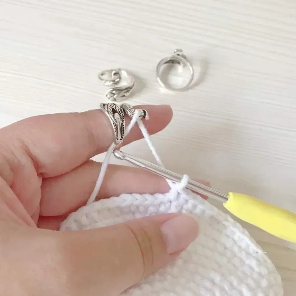 Anneau de chat mignon à Tension de Crochet réglable, anneau de Crochet de tricot pour débutant, port