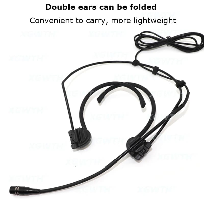 Müntret-Microphone à condensateur pour sauna, noir, hypercardioïde, pour Sennheiser Body Pack, jack 