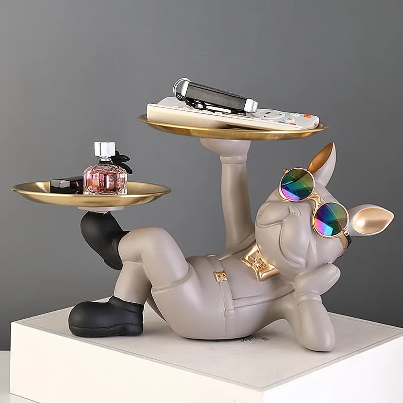 Figurines d'animaux bouledogue, Sculpture de chien Cool, décor de salon, salle d'étude, chambre à co