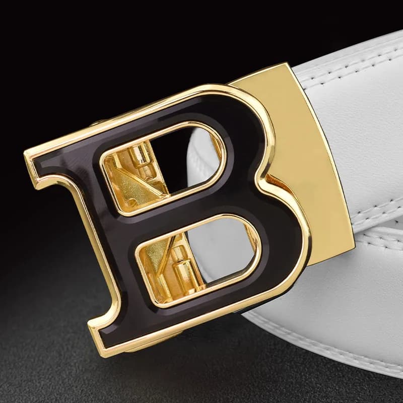 Haute qualité B lettre blanc ceinture hommes classique exquis concepteur ceinture hommes mode luxe c