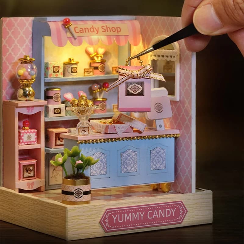 Mini maison de poupée Miniature, Kit de bricolage pour petite maison, jouets de salle de fabrication