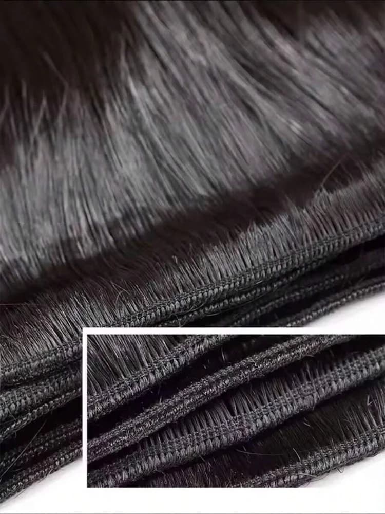 42 pouces paquets os droit brésilien cheveux humains paquets Extensions brutes Tissage pour les femm