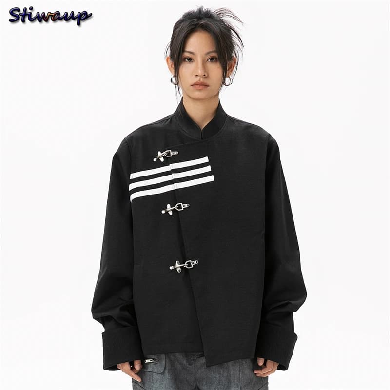 Veste de style chinois surdimensionnée pour femme, blazer femme, vêtements extérieurs, haute qualité