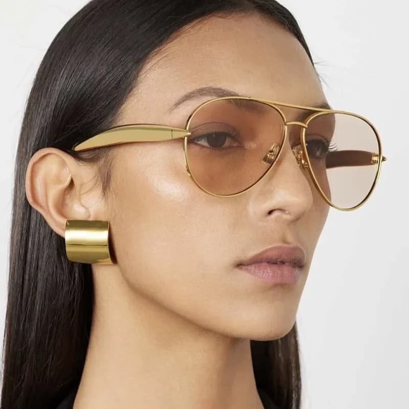 Nouveau y2k Vintage métal pilote lunettes de soleil femmes pour hommes lunettes de soleil Punk popul