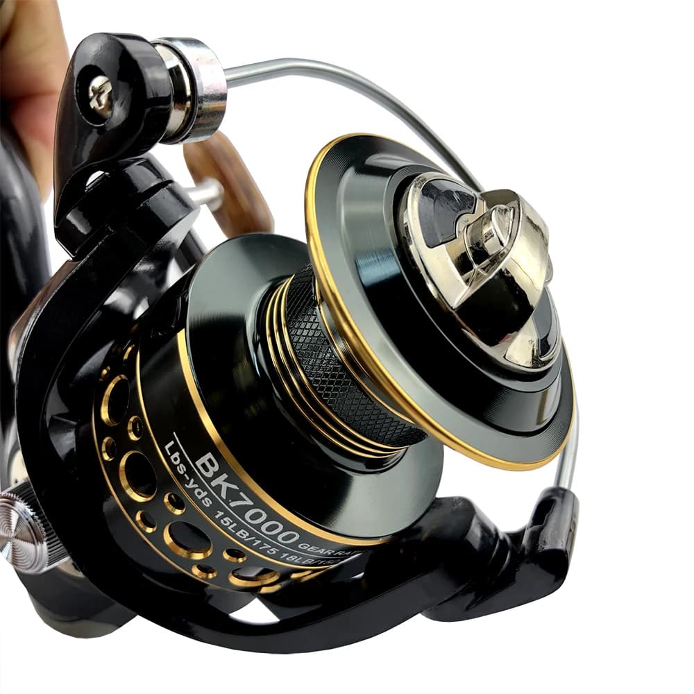 Moulinet de pêche ultraléger 2000 – 7000, traînée maximale 12kg, 5.2:1/4.7:1, pour Surfcasting, Spin