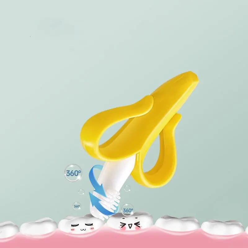 Anneau de dentition en forme de banane pour bébé, brosse à dents d'entraînement en Silicone sans BPA