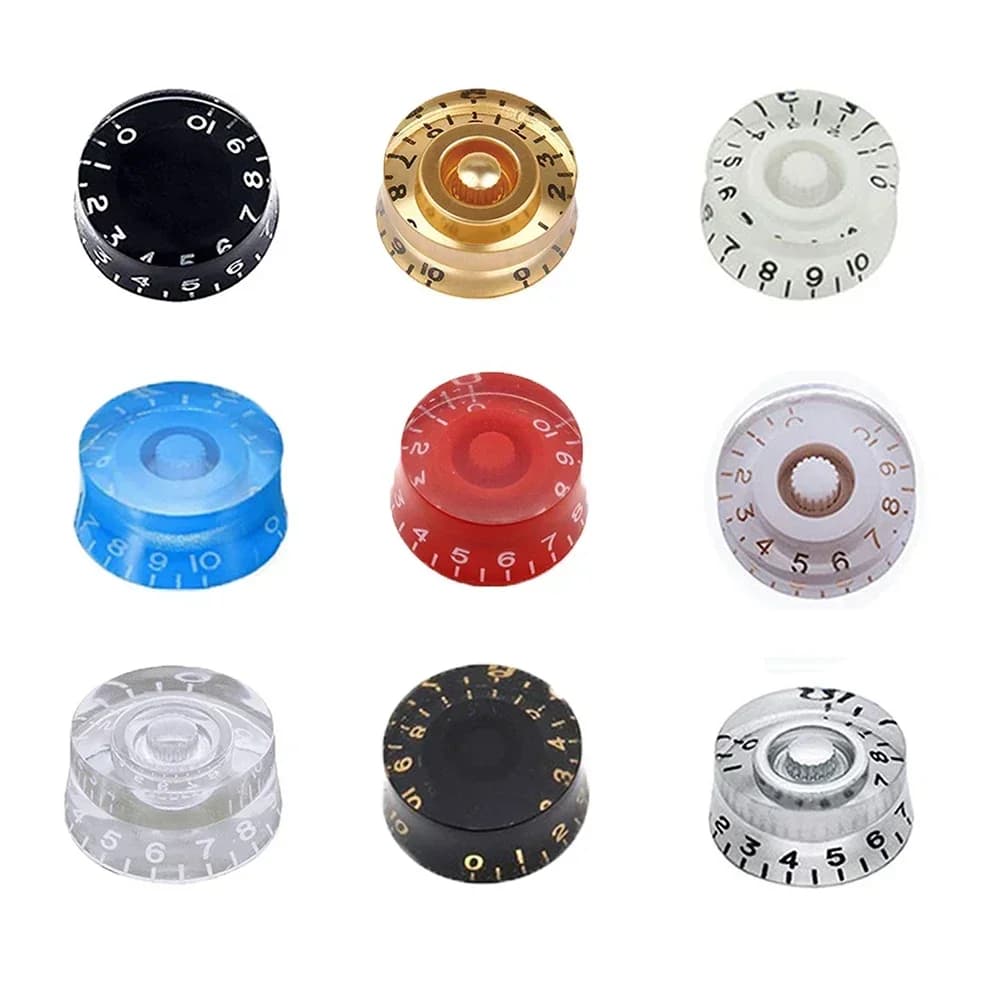 4 boutons de contrôle de vitesse pour guitare, multicolores, pour guitare électrique LP, boutons de 