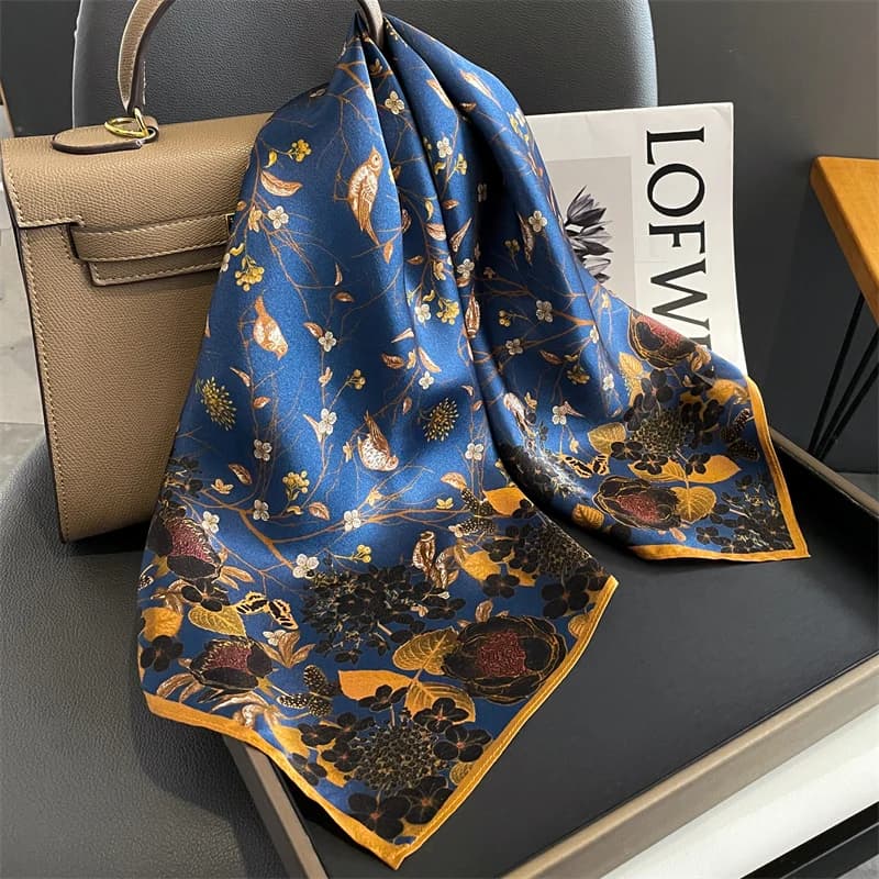 Pure Injplanchers f-Foulards à col carré pour femmes, bandeaux pour femmes, Foulard de la présidence