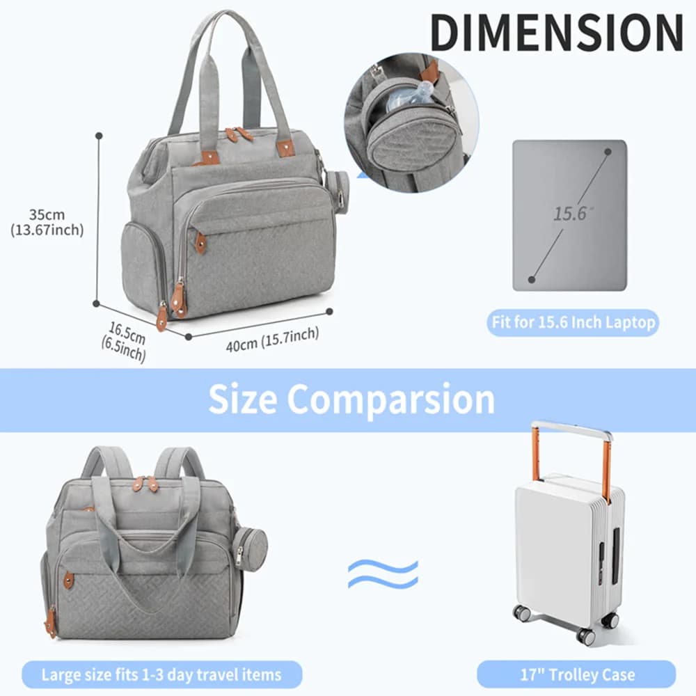 PANGDUBE grande taille maman papa sac à dos bébé sacs à couches avec sucette sac à couches pour bébé