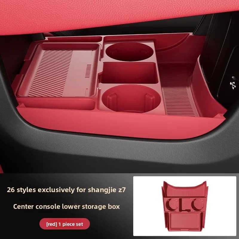 Boîte de rangement éco pour console centrale inférieure, organiseur de lunettes pour SAIC Z7 2026, a