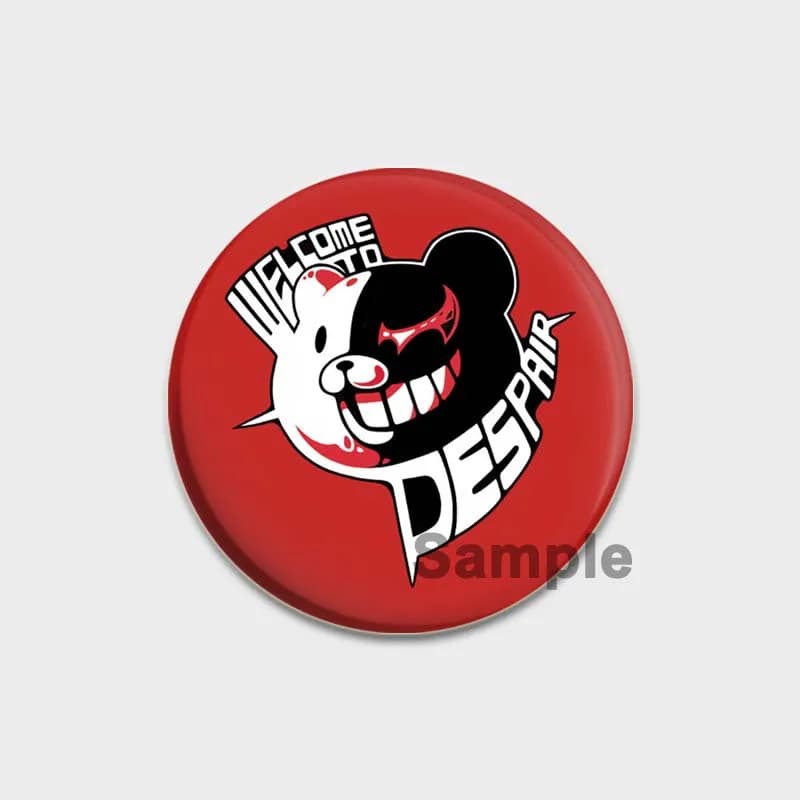 Broche en émail Danganronpa de 58mm, broche faite à la main pour vêtements, Badge de Cosplay de dess