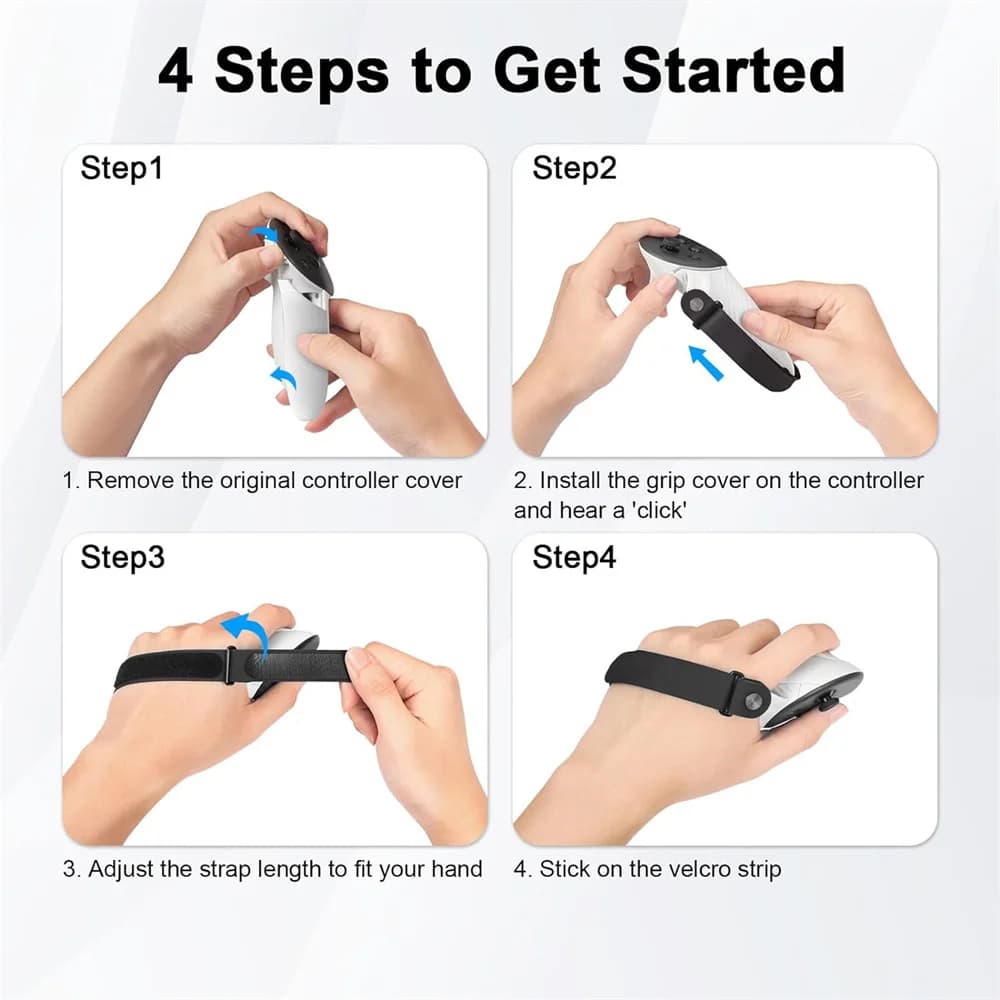 AMVR – sangle d'articulation réglable pour Oculus Quest 3/3S, poignées de contrôleur, bande de fixat