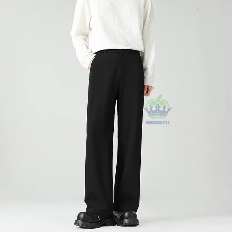 OUSSYU marque de luxe qualité Baggy pantalons décontractés hommes d'affaires taille élastique coréen