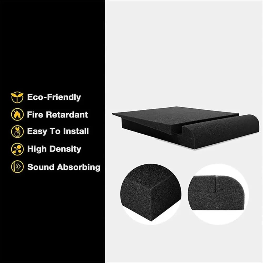 Coussinets isolants en mousse acoustique pour haut-parleur de moniteur de studio, éponge antichoc co