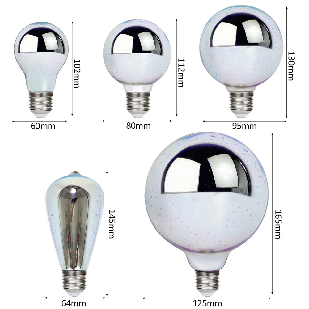 Décoration 3D LED Edison ampoule E27 6W 110V 220V Vintage étoile feux d'artifice lampe vacances veil