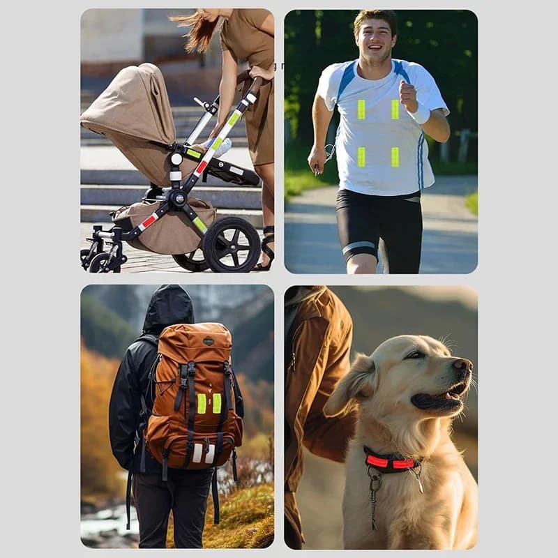 10 pièces bébé poussette utilise avertissement de sécurité anti-collision patch réfléchissant vélo v