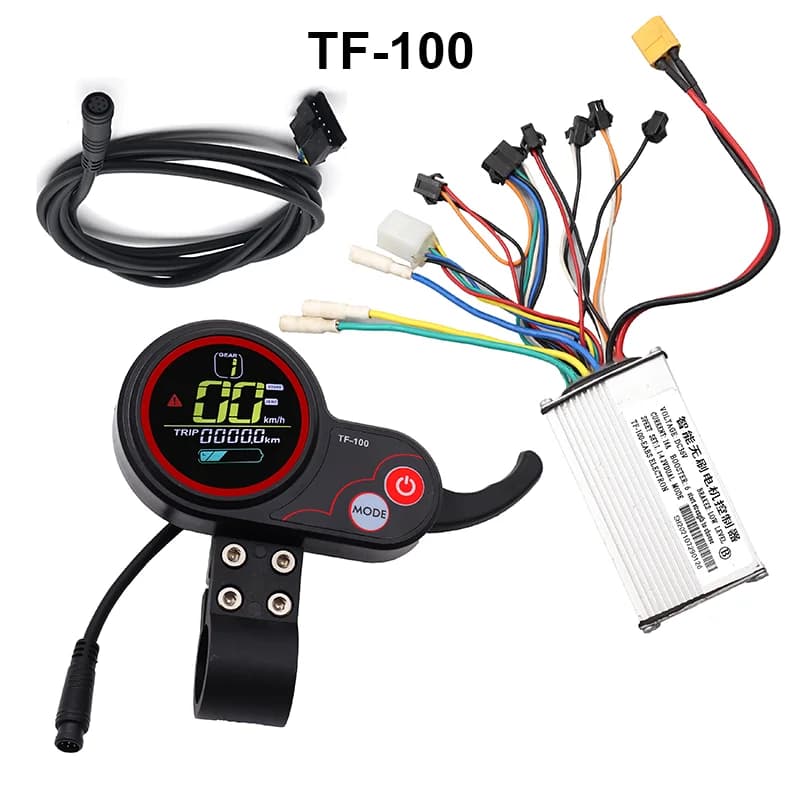 Contrôleur de moteur sans balais 36V 16A 48V 20A, écran LCD TF-100, compteur pour Modification de vé