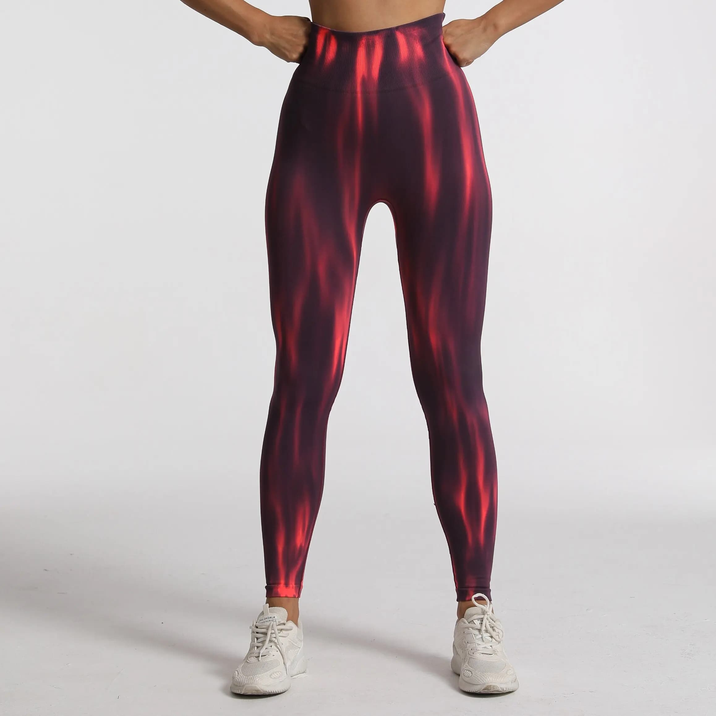 Nouveau Tiedye Leggings de gymnastique sans couture femmes Push Up pantalon extensible Scrunch sport