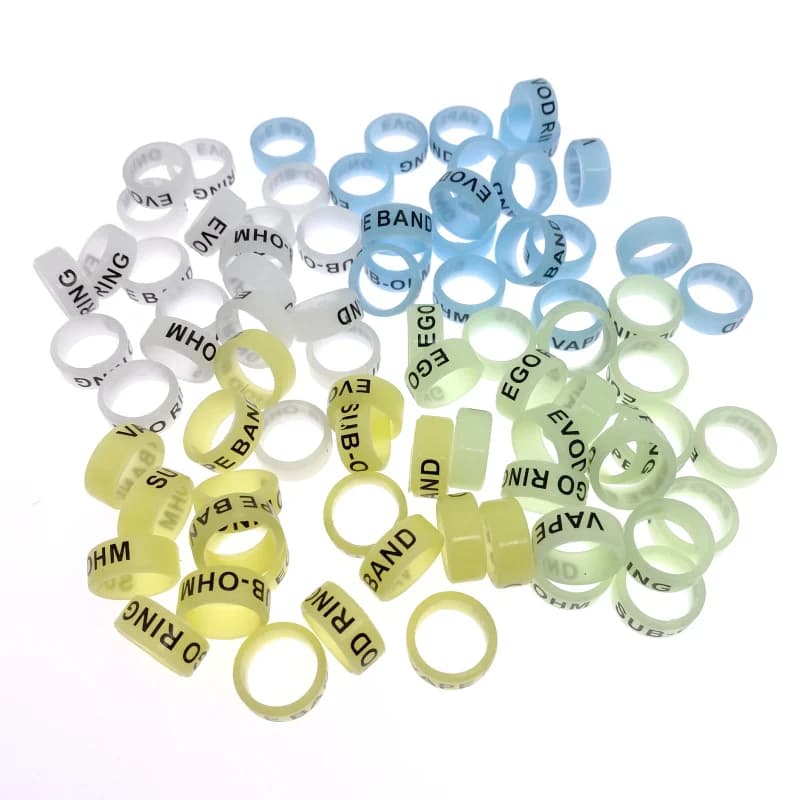 Anneau décoratif antidérapant en silicone fluorescent, cercle lumineux de 22MM, évolutif, Compatible