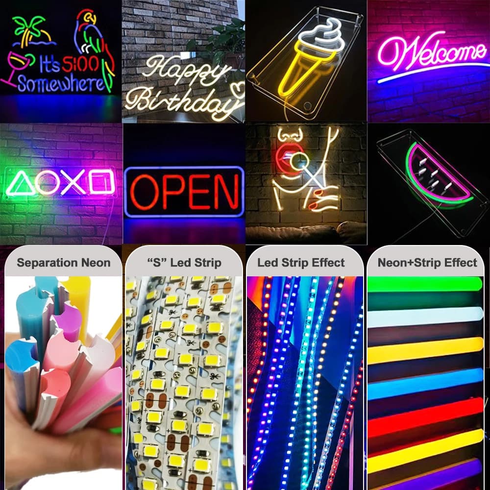 Bande Néon de Mathiation Flexible Pliable en Silicone, 12 Couleurs, DC12V 2835 SMD S Forme 120LED, D