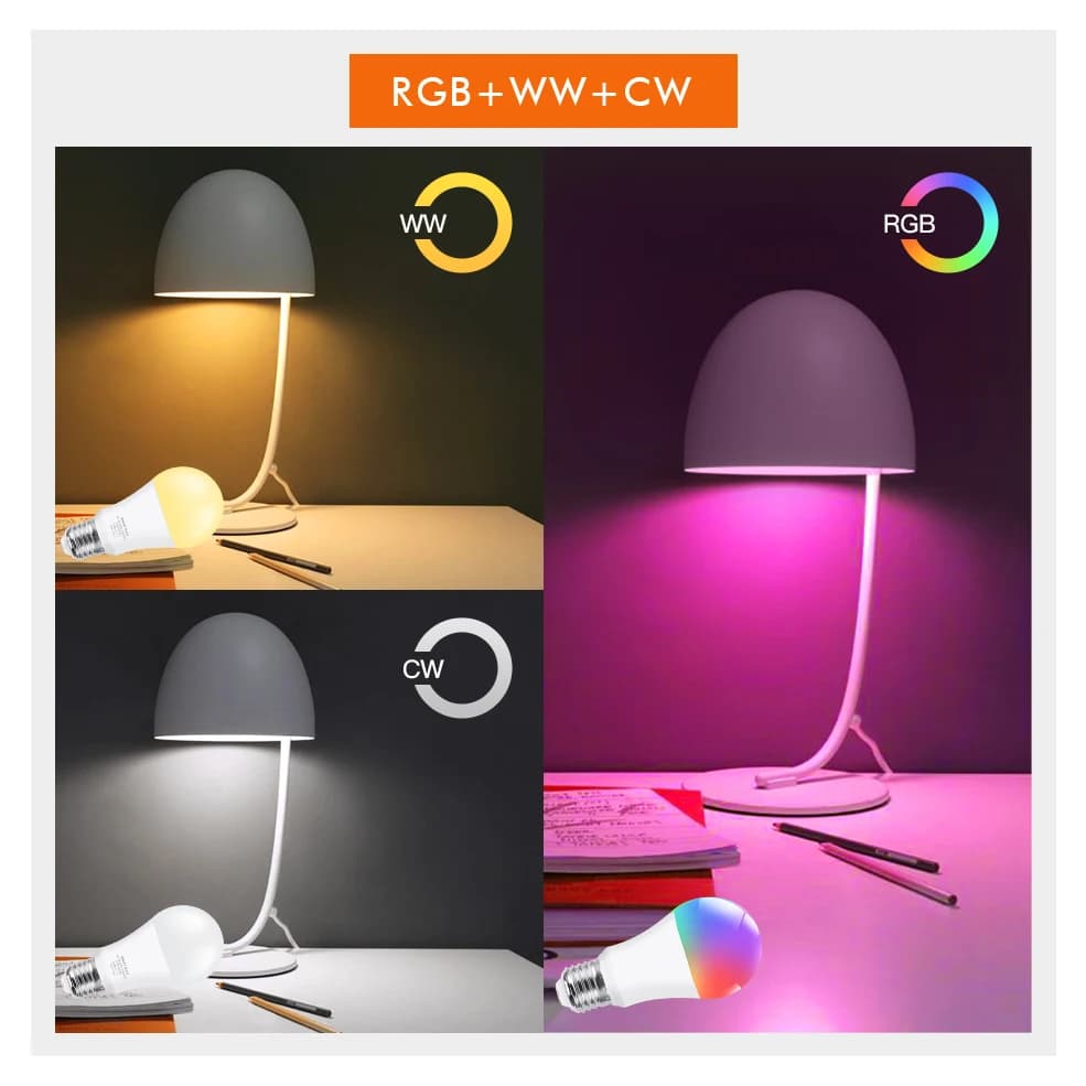 Tuya Wifi/Bluetooth ampoule intelligente E27 RGB Alexa lampe à LED ampoules intelligentes AC 85-265V