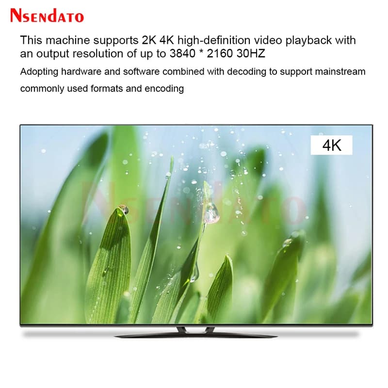 Lecteur multimédia 4K Full HD H.265 MKV USD3.0 avec fonction Auto Play pour USB OTG SD AV TV AVI RMV