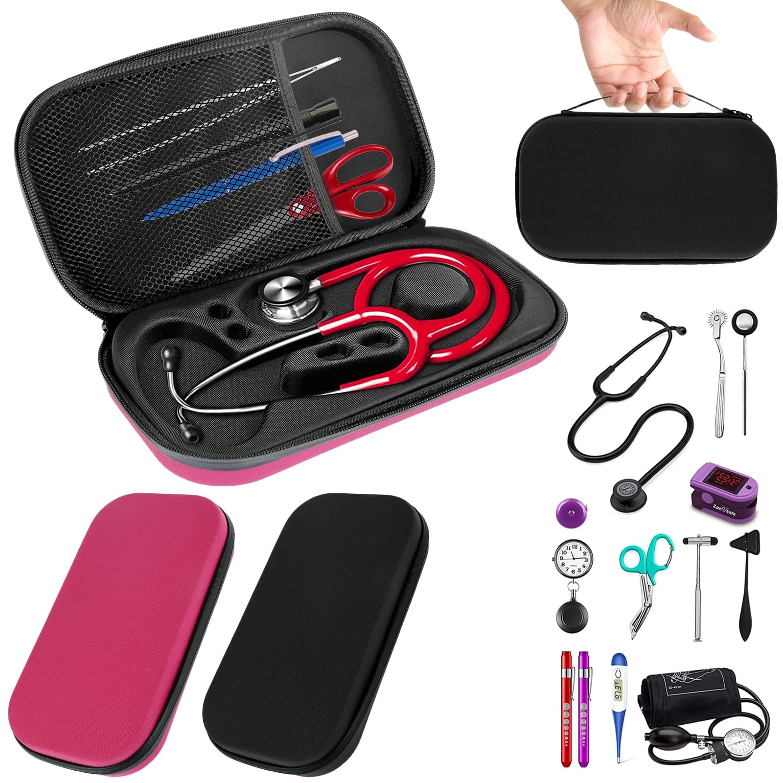 Mallette de transport médicale antichoc pour stéthoscope, sac de voyage portable, sac de rangement l