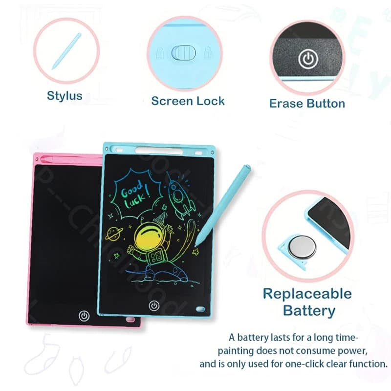 Planche à dessin LCD 8.5 pouces, tablette d'écriture pour enfants, garçon et fille, jouets éducatifs