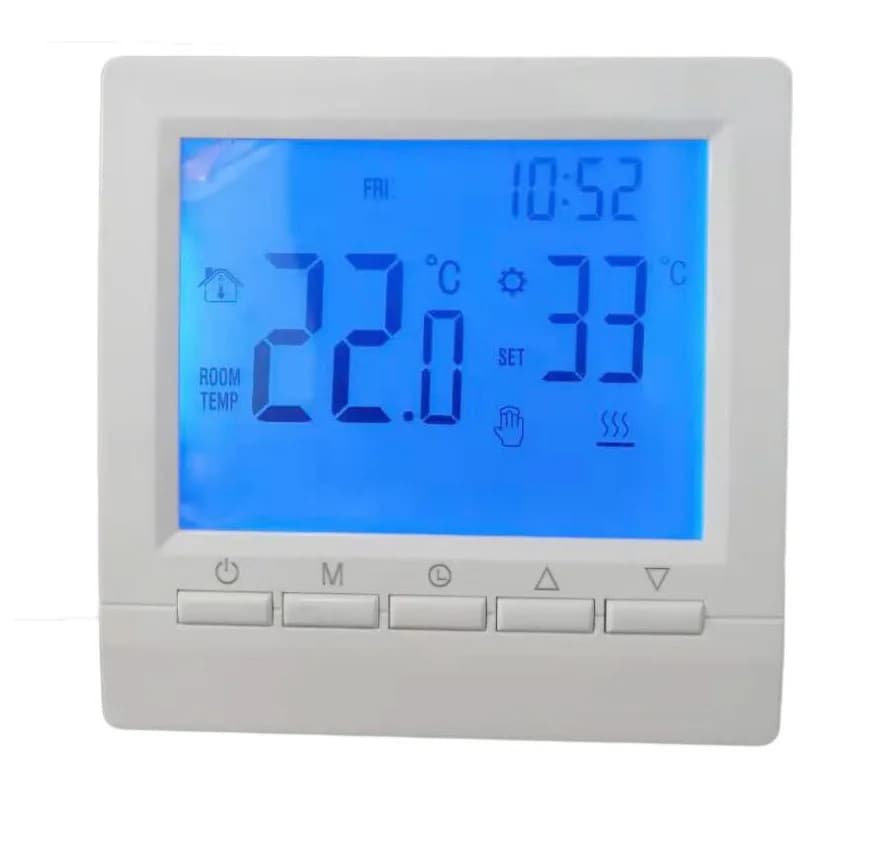 Contrôleur de température programmable, thermostat de pièce, écran LCD numérique, écran tactile, cha