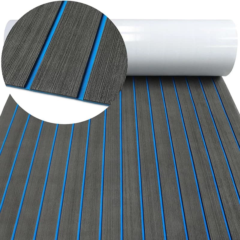 2400*450mm Eva mousse Faux teck bateau pont tapis feuille teck Yacht Marine sol imperméable ponton m