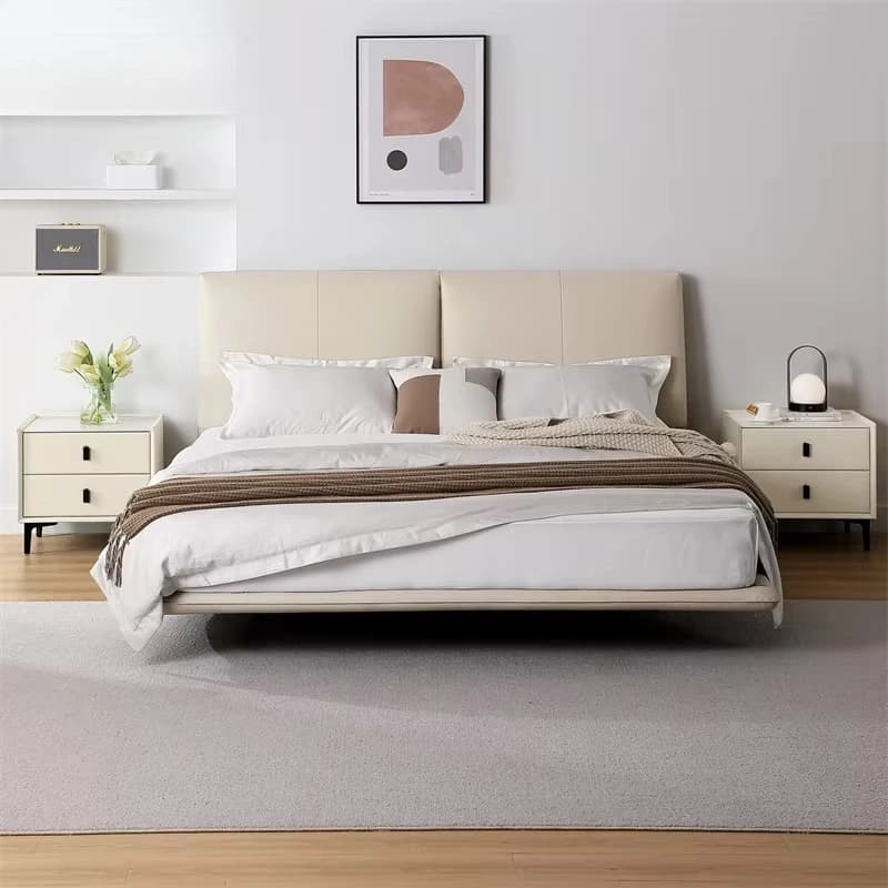 LINSY – meubles de chambre à coucher rembourrés, maison d'hôtel, lit Double en cuir TBC048-A