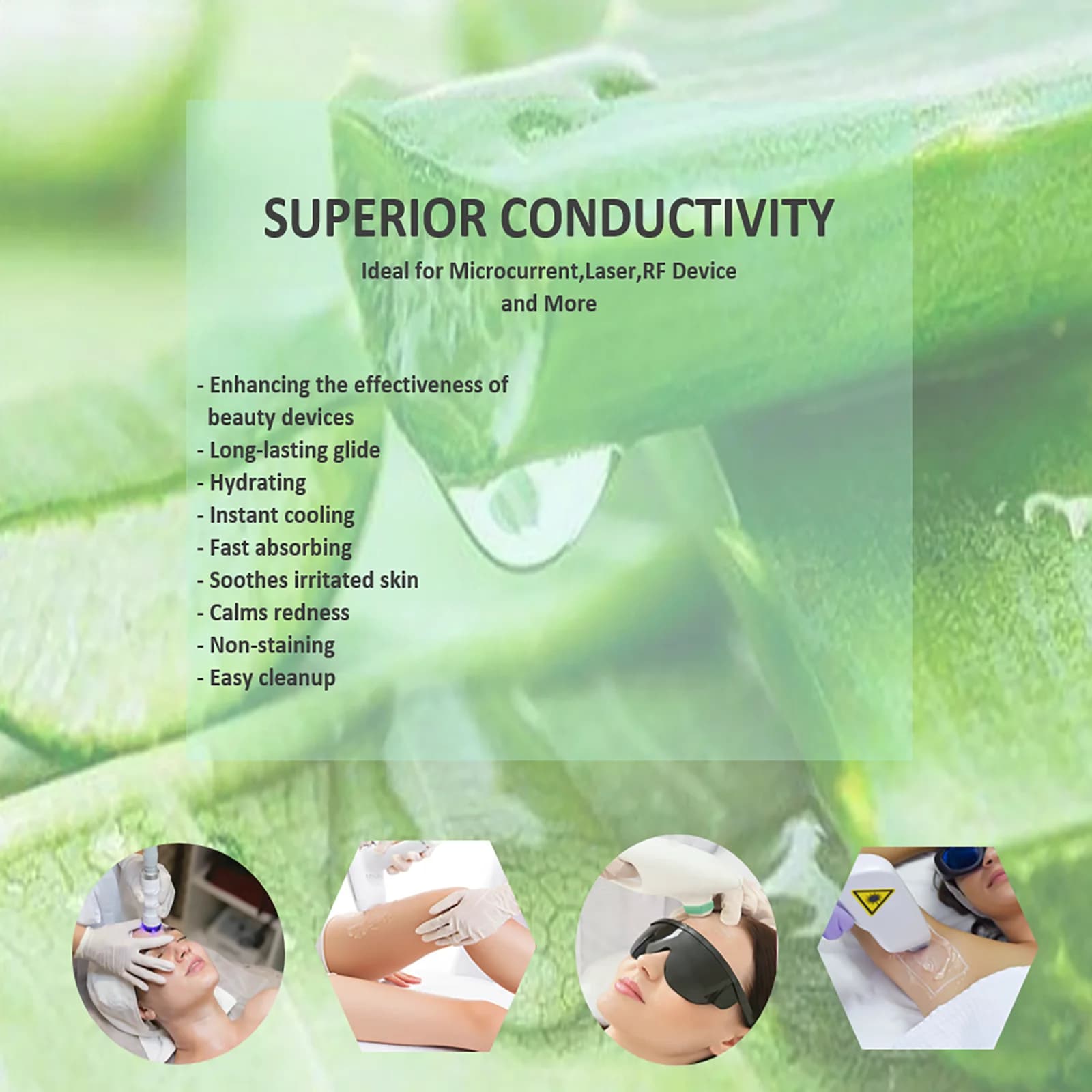 ConEventRadiofrecustudy-Gel de contact transparent à cavitacion, beauté par ultrasons, soins du visa