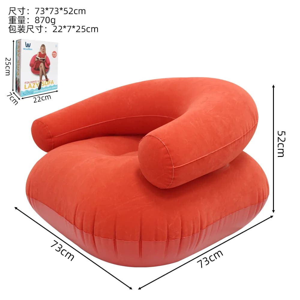 Fauteuil gonflable pour adulte, pliable, portable, avec accoudoirs, épaissi, durable, pour intérieur