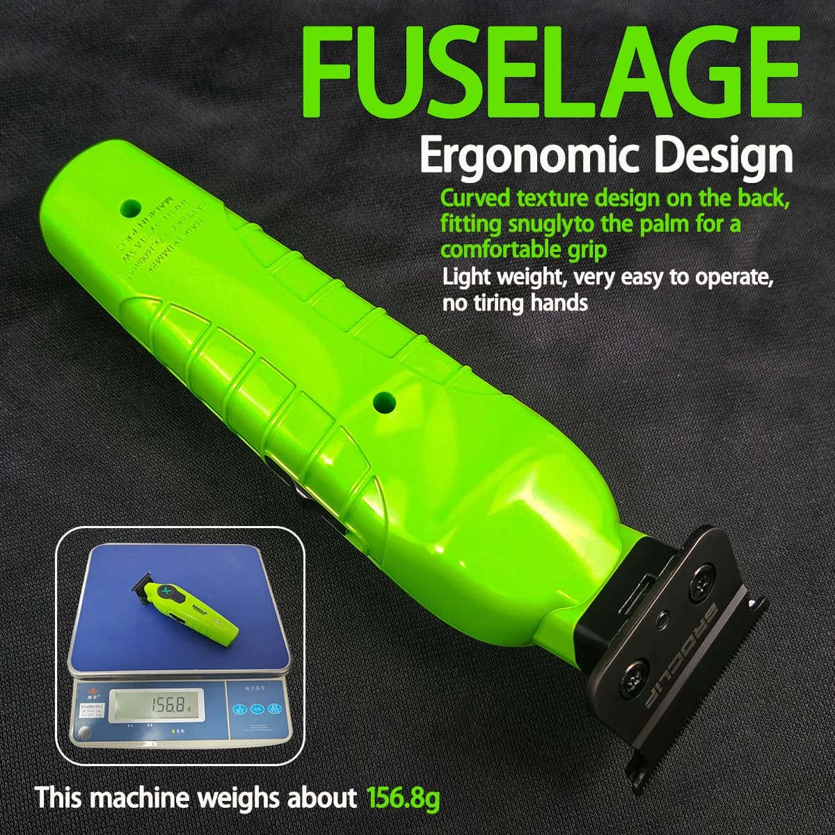 Nouvelle tondeuse à cheveux professionnelle verte BRDCLIP FA1T 2026 pour barbier, machine de finitio