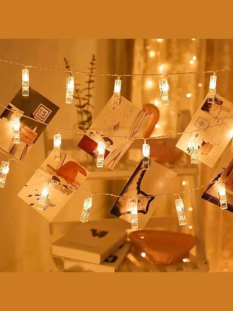 Guirlande lumineuse à Clip Photo, 10/20/30/40Led, 1 paquet, guirlande lumineuse pour suspendre des c