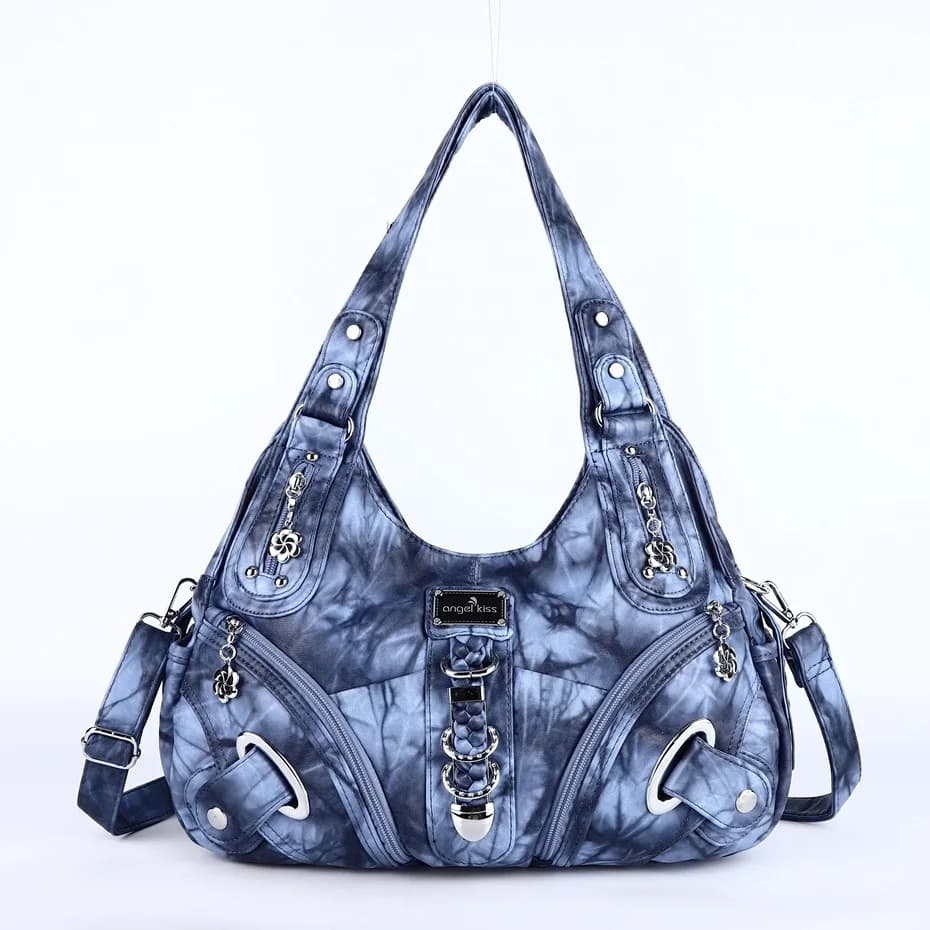Sac à main pour femme Angel Kiss, sac à bandoulière tendance, grand sac fourre-tout noir, sac de sho