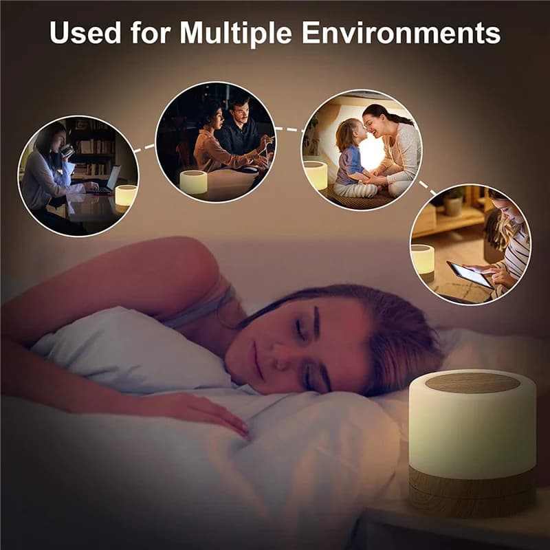 13 couleurs télécommande veilleuse USB Rechargeable lampe tactile Portable Table de chevet lampe de 
