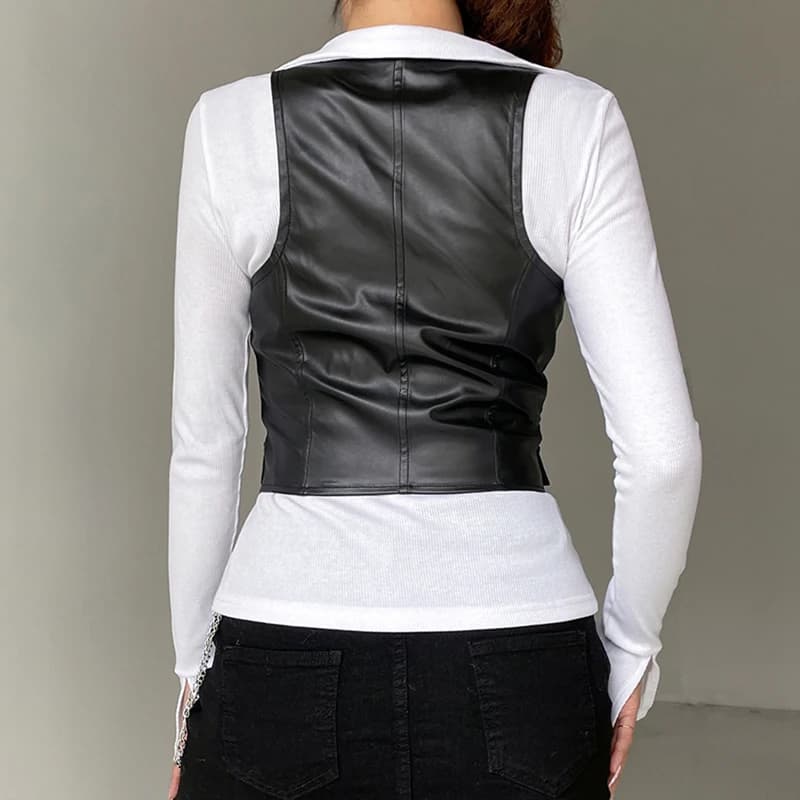 Gilet de style punk vintage des années 90 et 00, haut précieux, esthétique Y2K, Fairycore Grunge, bo