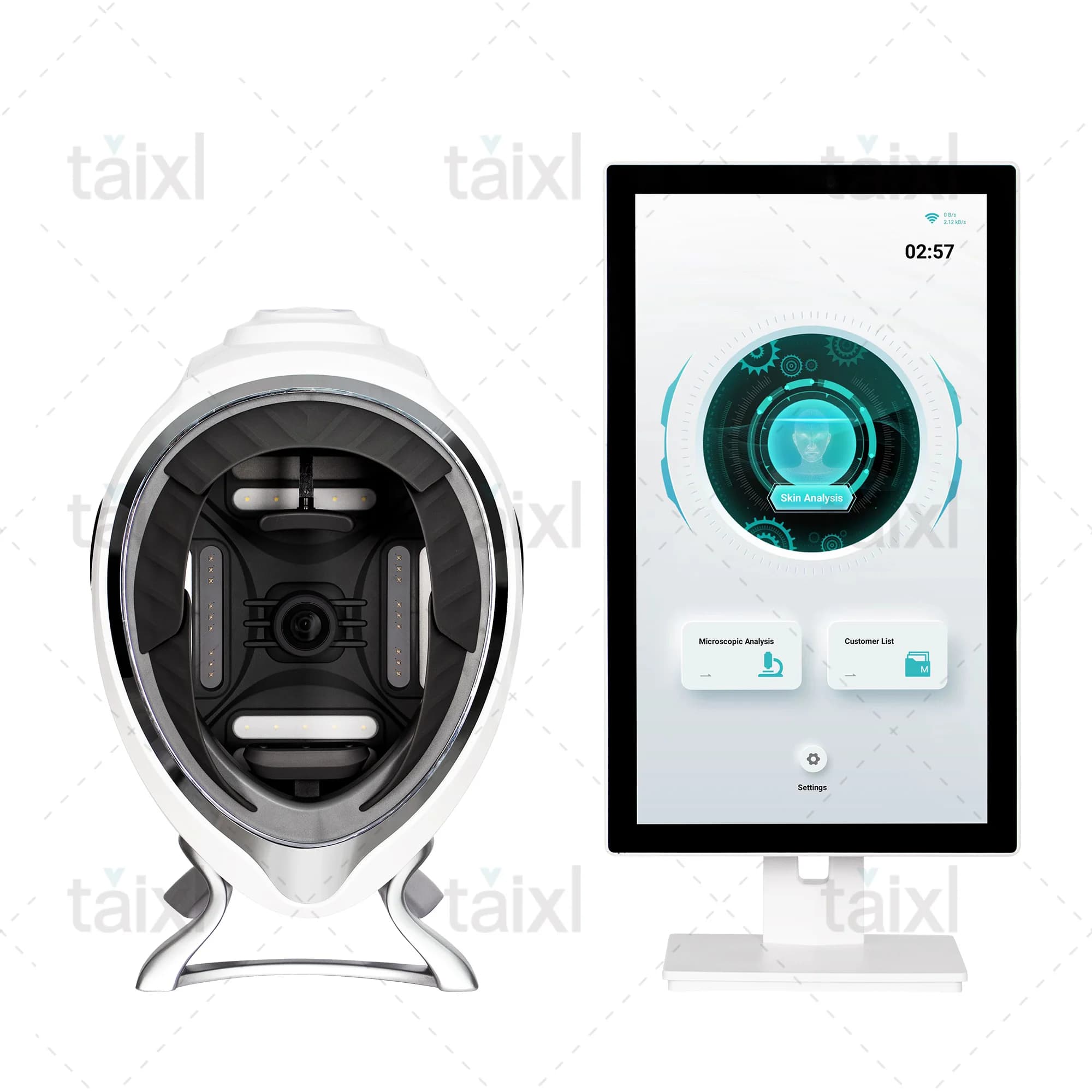 Analyseur Facial 3D Portable : Appareil de Diagnostic Cutané Intelligent avec Caméra et Miroir Magiq