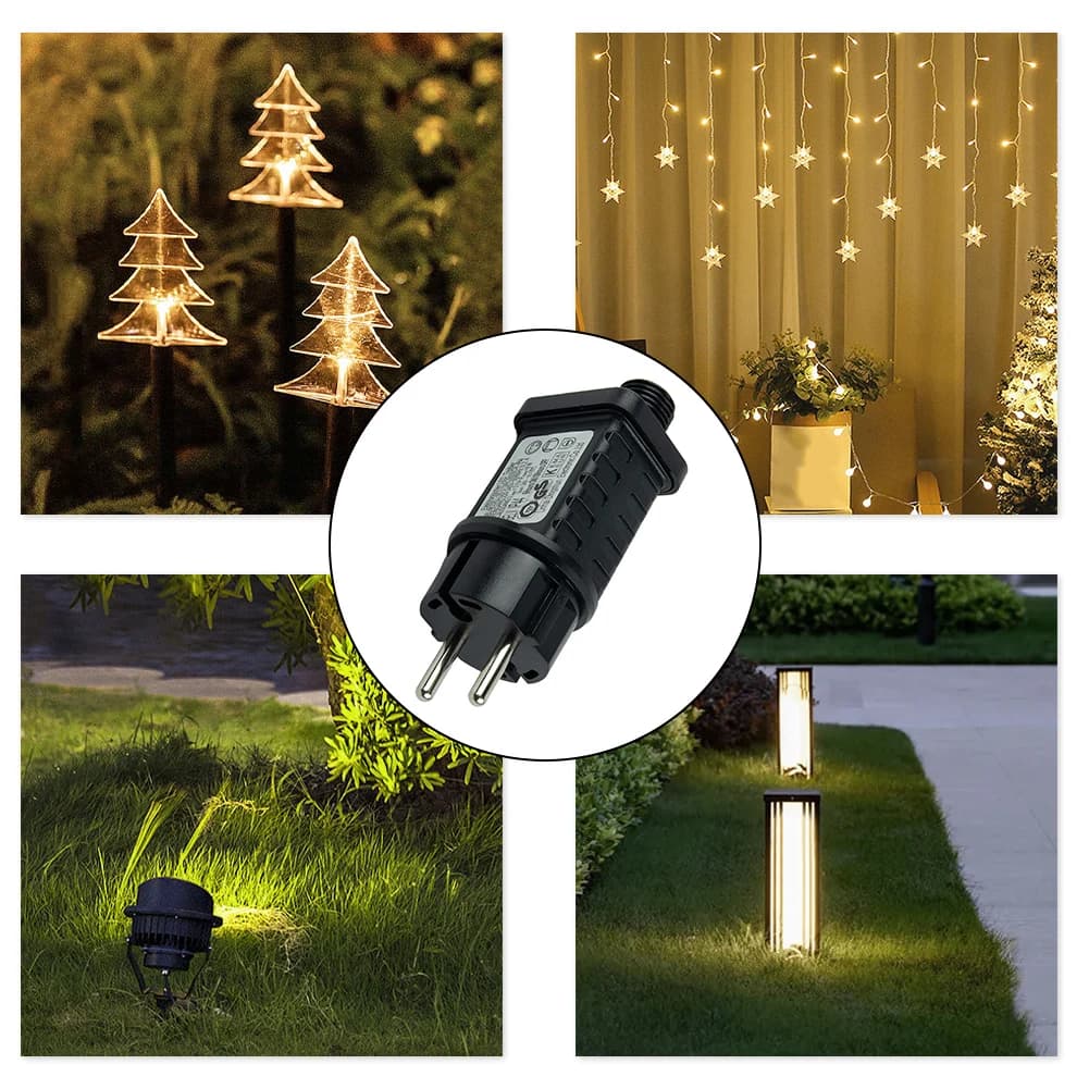 Adaptateur secteur transformateur chaîne lumières 6W 31V LED minuterie alimentation adaptateur secte