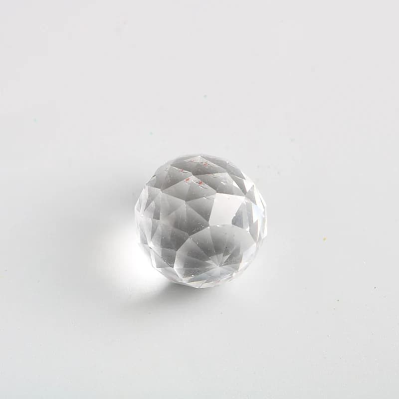 Boule de cristal à facettes transparentes, attrape-soleil en verre, prismes, lampe suspendue, pièces