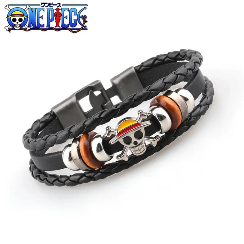 Bracelet une pièce en cuir Vintage européen et américain, périphériques d'animation, accessoires de 