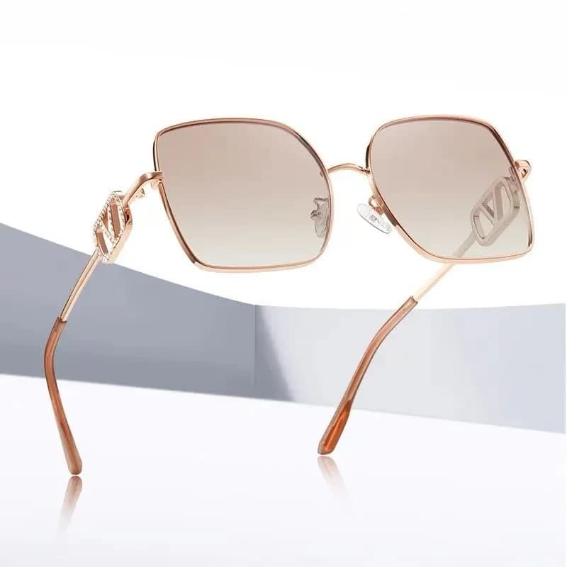2025 nouvelle mode métal carré lunettes De soleil polarisées femmes luxe diamant UV400 lunettes De s