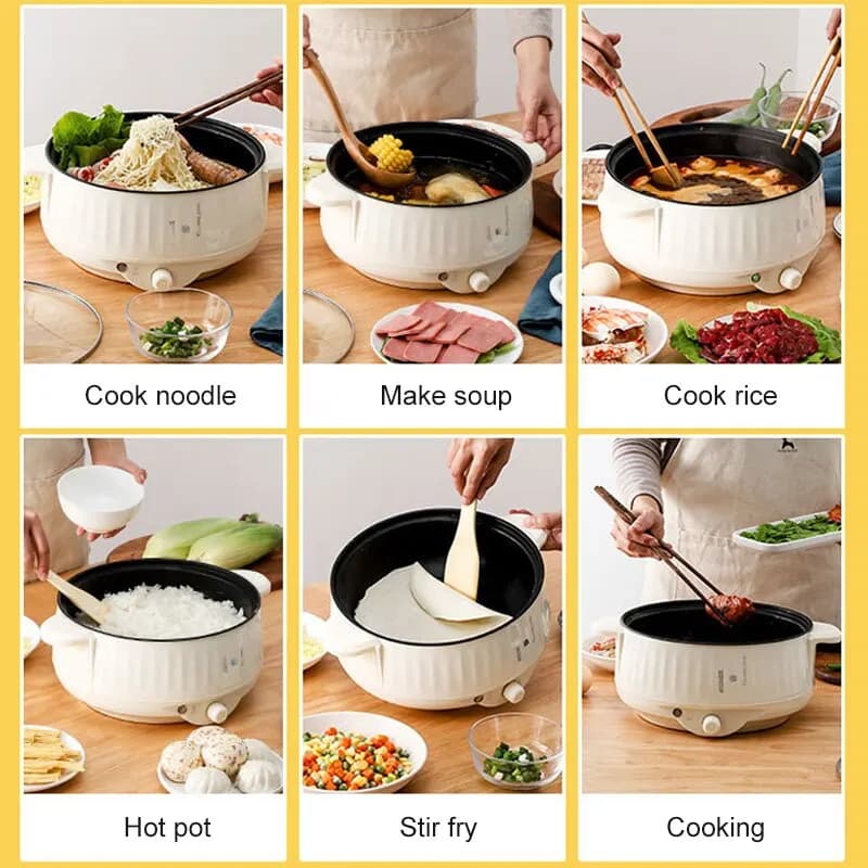 Marmite électrique antiarina pour 1 à 2 personnes, appareils de cuisson ménagers, multi-cuiseurs, ma