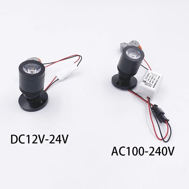 Mini projecteurs LED plafonnier 110V 220V DC12V 24V, points montés en Surface, comptoir d'armoire, v