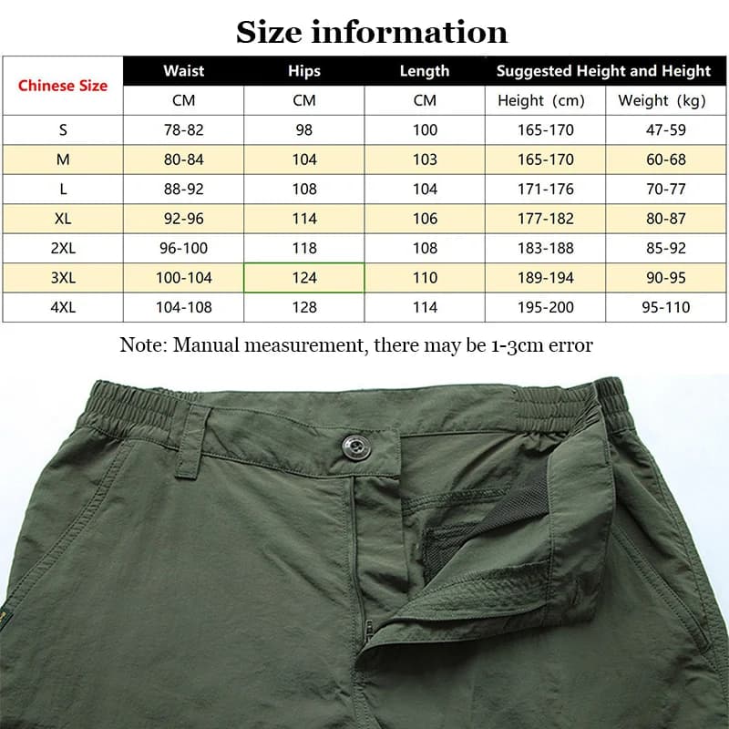 Pantalon Cargo Long Imperméable pour Homme, Vêtement d'Extérieur Respirant, Style Militaire FJMale à