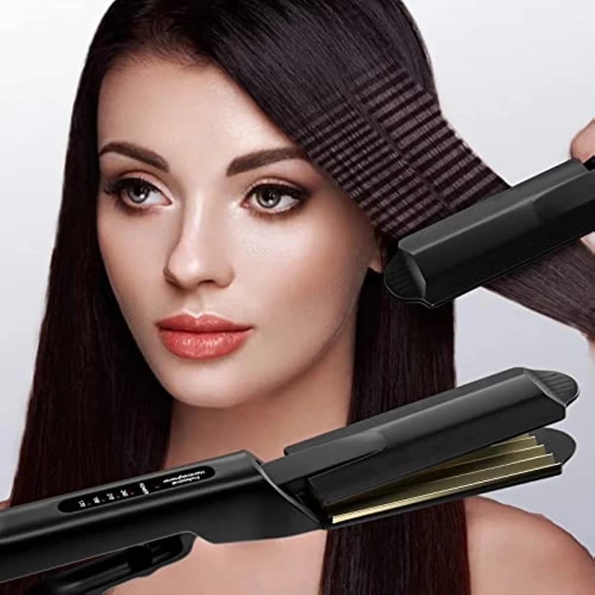 Fer à friser professionnel pour cheveux volumineux, fer à onduler, fer à friser pour coiffure bouclé